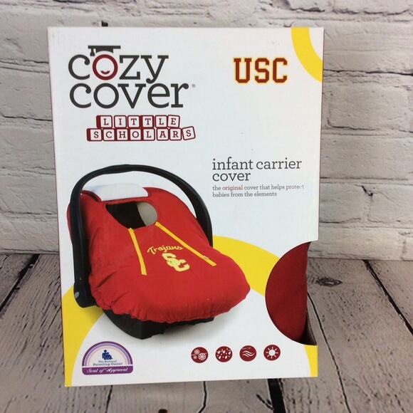 NCAA USC Trojans Cozy Cover Infant Carrier Cover Tailgating Game Day Team Spirit - Picture 1 of 4